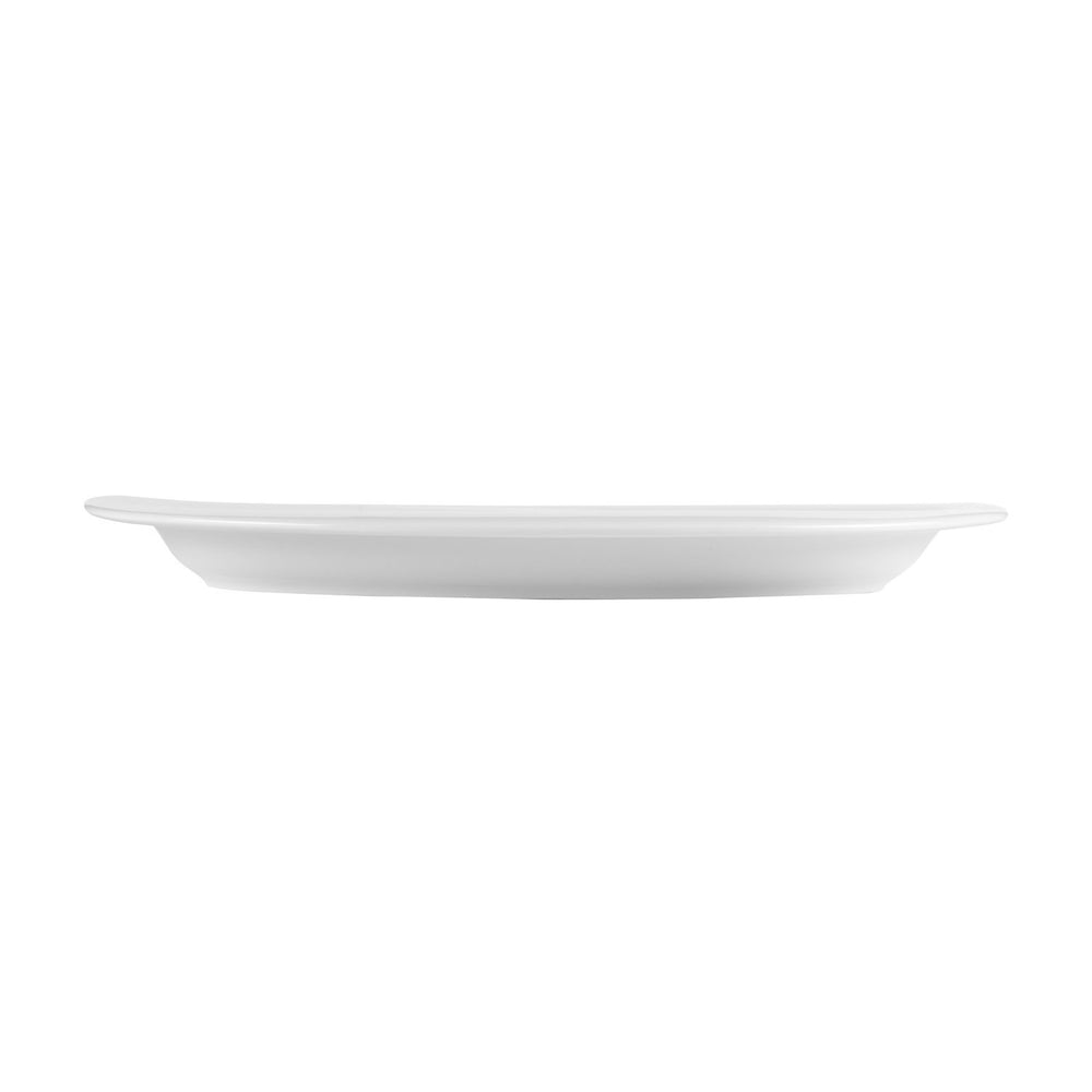 X-tanbul 15.25" x 12" x h:1.5" Oval White Porcelain Platter